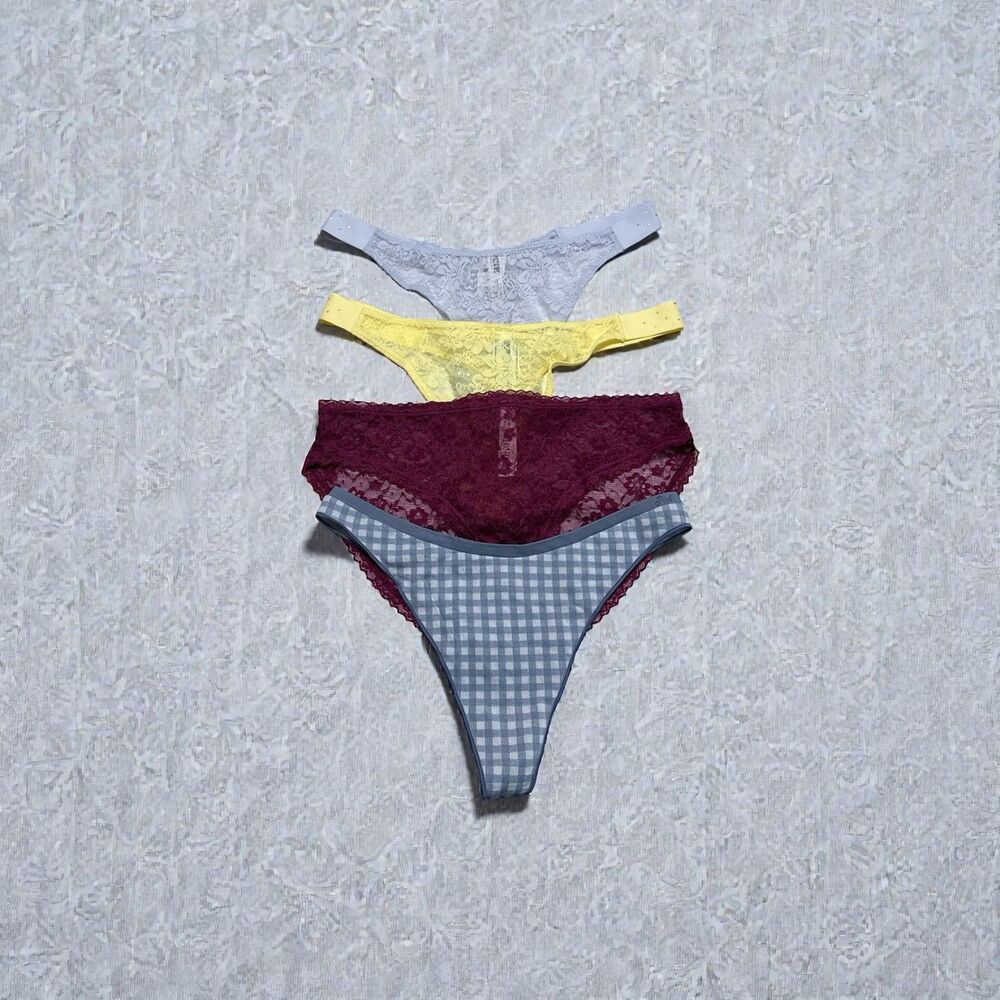 Victorias Secret Panties 4 Pack | PINK | New With Tags | Thong/String | High Leg